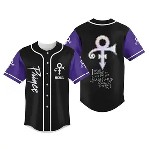 Prince Purple Rain 80s Baseball Jersey – Vintage Retro Music Fan Jersey Shirt