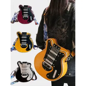 Bag Vintage Guitar-Shaped Crossbody - PU Leather