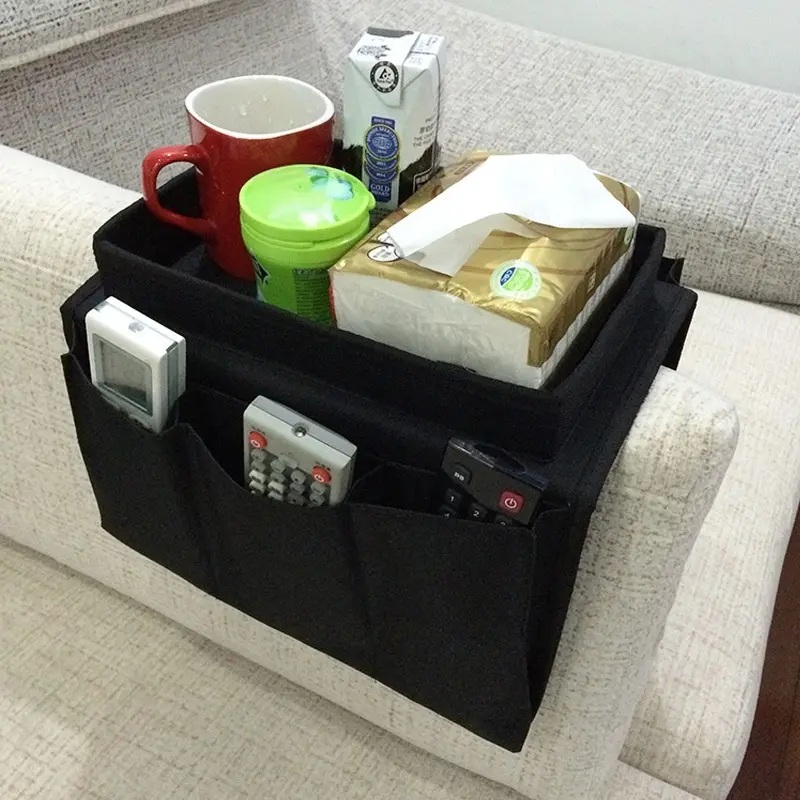 Sofa Storage Bag, Armrest Organizer Hanging Bag, Remote Control Holder, Home Sofa Accessory, Multifunctional Storage Bag, Convenient and Durable Design, Multipurpose Storage, Hangable Organizer Pouch, Storage Organizers