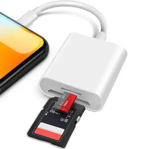 Portable HUB for Lightning, SD Card Reader for Lightning, TF & SD Card Adapter, Micro SD Card Reader for iPhone iPad, Memory Card Reader