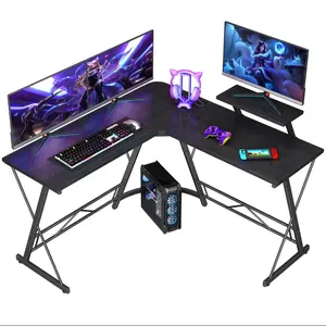 IRONSTONE L Shaped Gaming Desk, Durable Construction, 350 lbs Weight Capacity, Large Desktop, Ample Legroom