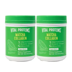 Vital Proteins Matcha Collagen 2 Pack - Peptides Powder Supplement | 10.5 oz, Original Flavored Tea