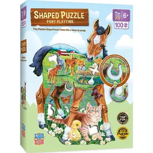 Pony Playtime Shaped 100 Piece Jigsaw Puzzle