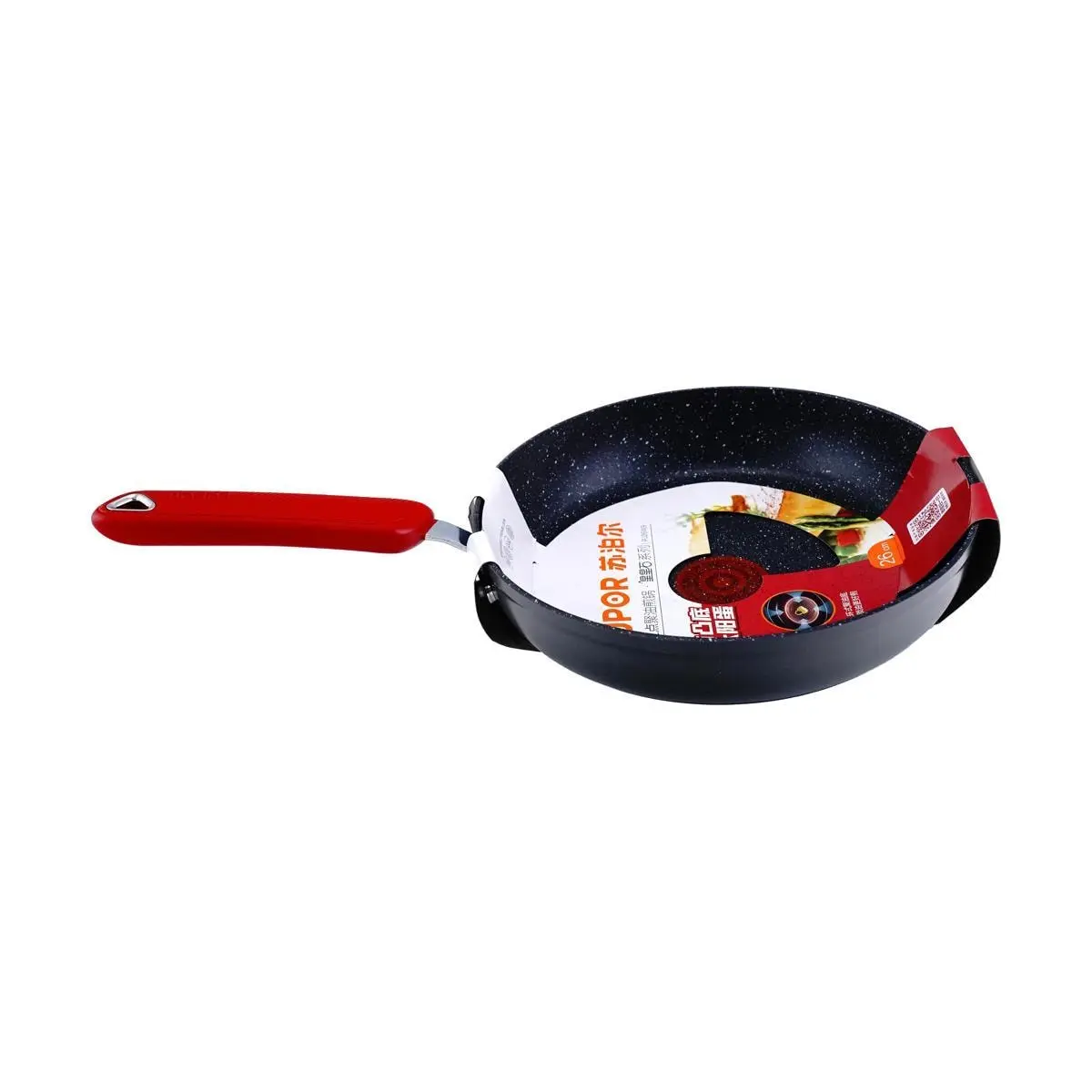 SUPOR Star Stone Nonstick Frying Pan, 26cm Red Dot Oil-Control Skillet, PFOA-Free Stir-Fry Wok, Gas & Induction Compatible