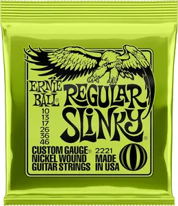 Regular Slinky Nickel Wound Electric Guitar Strings, 10-46 Gauge (P02221)