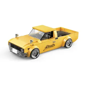 Vintage Pickup Truck Building Blocks Toy, 1 Box 1:32 Retro Truck Blocks Building Toy, Creative Blocks Building Toy for Boys & Girls Gift, Building Set, Building Block Model