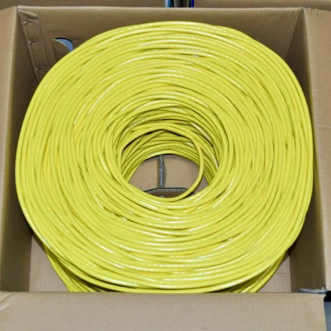 Absolute 500' Cat6 23AWG 600Mhz UL Bare Solid Copper Ethernet Yellow