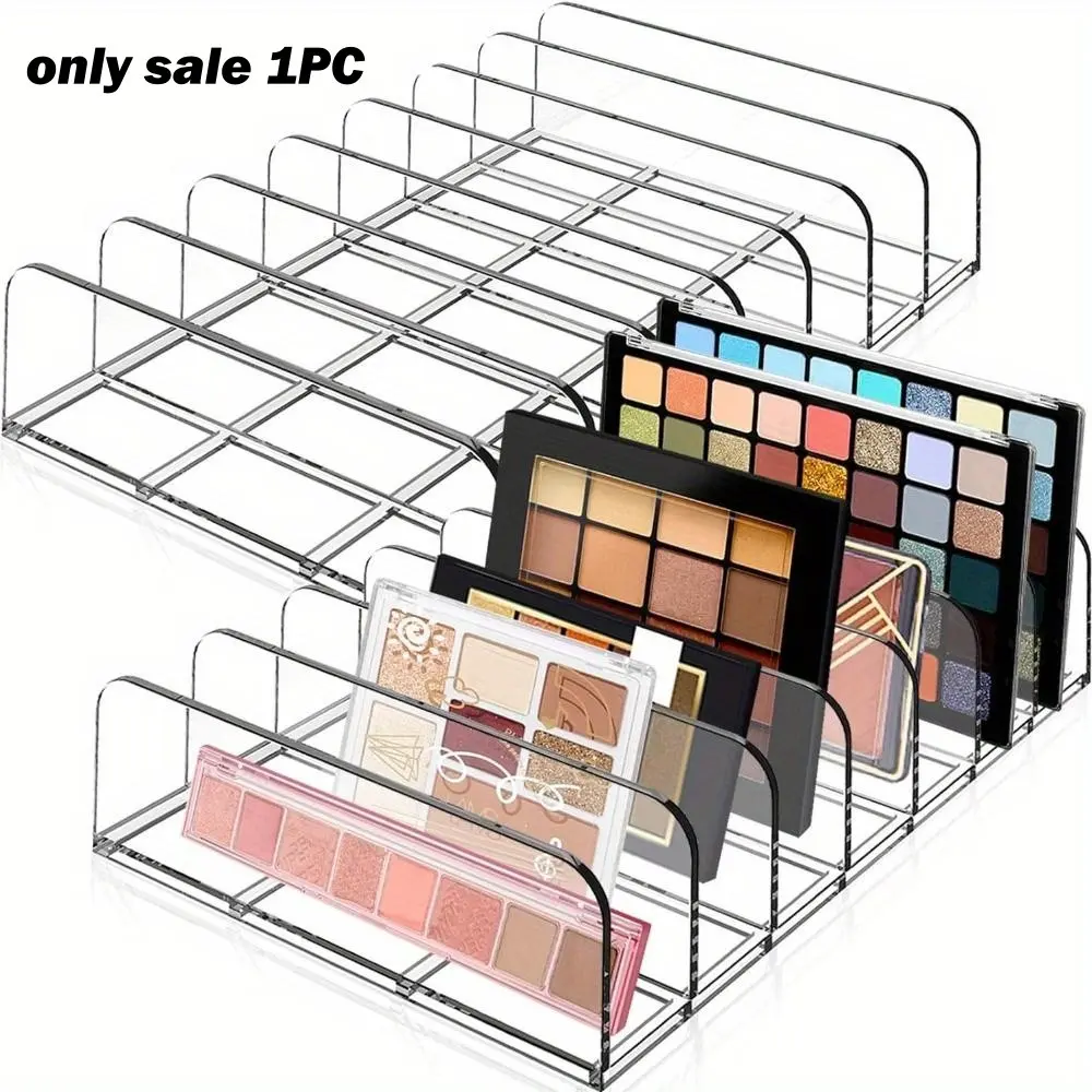 Eyeshadow Palette Makeup Organizer, 7 Section Eyeshadow Storage Holder, Cosmetic Organizer for Vanities, Bathroom Countertop, Cabinets