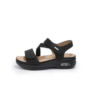 mysoft Women's Summer Walking Sandals Air Cushion Support Platform Ankle Strap Shoes Comfortable Casual Wedge Sandals