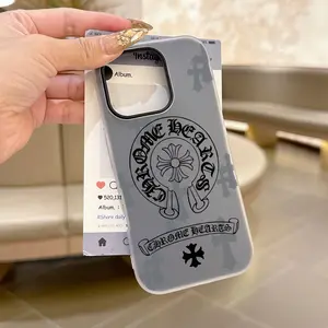 Luxury-H-Hearts-Fashion-C-Chromes Phone Case Suitable for iPhone 17 16e 16 15 14 13 12 11 Pro Max Air XR XS X 7 8 Plus Soft TPU Matte Double-layer Back Cover Accessories