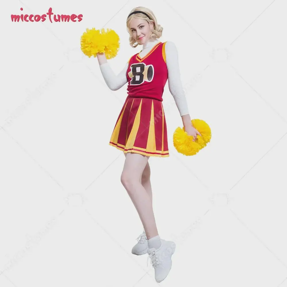 Miccostumes Women Cheerleaders Uniform Dress Cosplay Costume SchoolWomen Cosplay Uniform