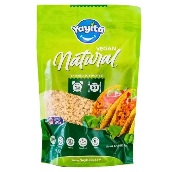 Yayita Natural Textured Soy Protein 284g - High-Protein Vegan Alternative for Tacos & More - Gluten-Free No Preservatives Plant-Based Protein Source