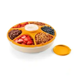 Tupperware Serving Center Divided Platter with Domed Cover