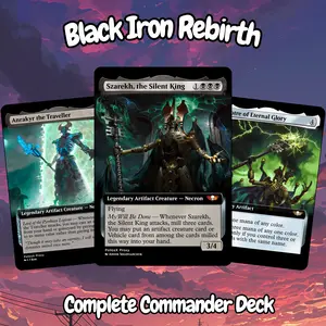 Black Iron Rebirth Commander 100 Card Deck + Tokens | EDH Proxy