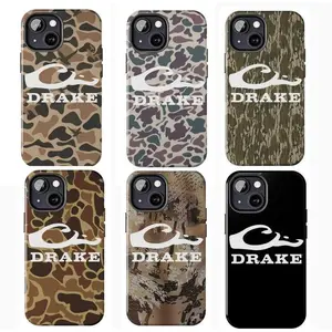 Drake Waterfowl Duck Hunting Camo Phone Case, Ol School Camo Preppy Aesthetic For Phone CasesSuitable for iPhone 17-11 Pro Max/Plus and  Samsung Galaxy S23-25