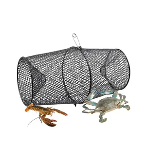 Crawfish Trap, Crawfish Minnow Trap Cage, Heavy Bait Trap, Two Durable Black Mesh