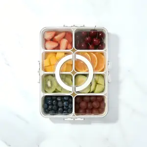 2026 Easter Airtight Multi-Compartment Snackle Box, Lego Storage, Fruit Tray & Candy Storage Container, Perfect Holiday Food Tray for Party Serving & Easter Gifts Multipurpose Divided Snack with Lid