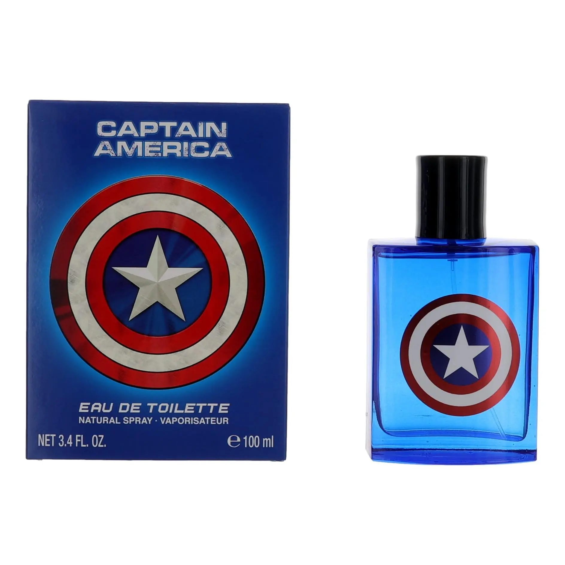 Marvel Captain America Men's 3.4 oz (3-3.9 fl oz) EDT Scented Topical Liquid Spray - Citrus, Long-Lasting, Calming Balance Men's Fragrance, Scented Spray Men's Fragrance