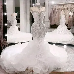 Luxury Wedding Dress With Sequin & Tulle Train