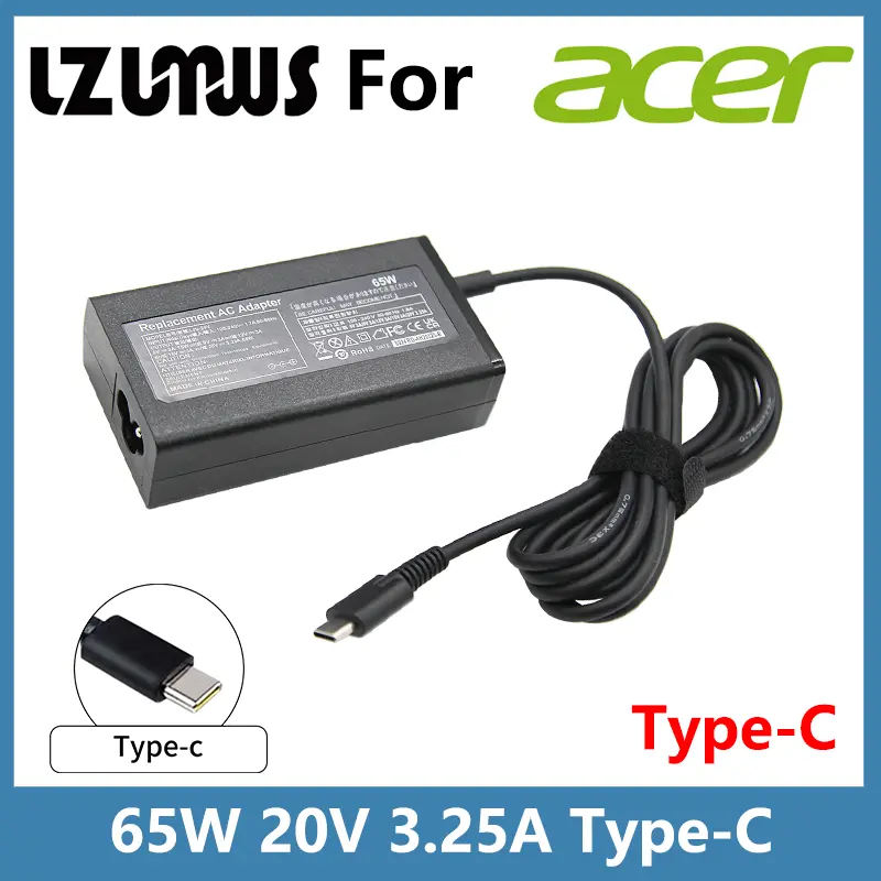 65W 45W USB-C TYPE-C Charger for Acer Swift 3 5 Chromebook Spin 514 714 Acer Spin 3 5 Chromebook Plus 515 Swift Edge 65W Power Cord W21-065N2A W21-065N2D Acer Nitro Blaze 7 Charger
