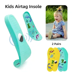 2PCS Airtag Tracking Insoles for Kids Anti-lost Shoe For Toddlers Pad Comfortable Kids' Airtag Insoles Securely Hidden Holder Footwear Shoe Inserts for AirTag Tracking Device