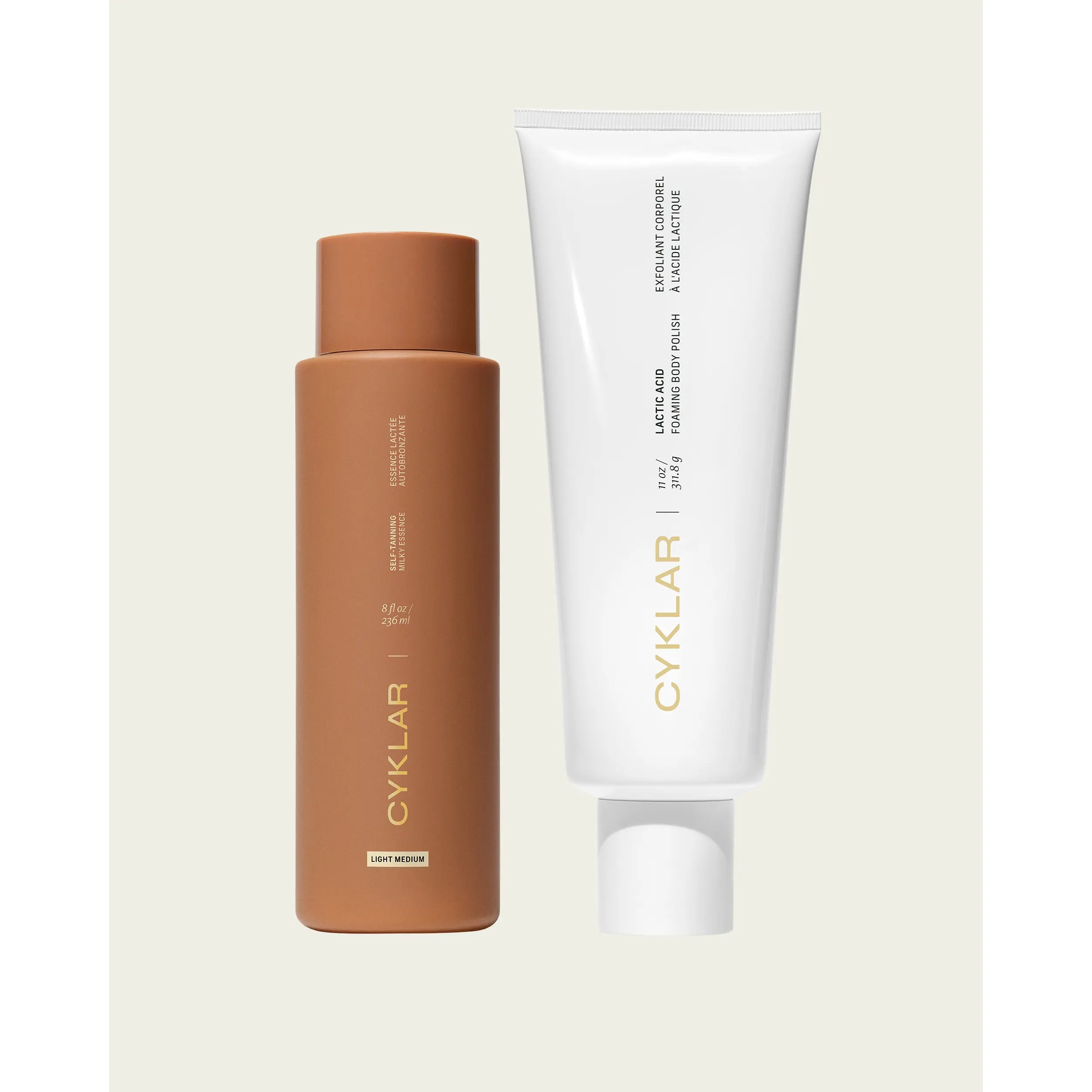 The Perfect Tan Set - Includes Lactic Acid Body Polish and Self-Tanning Milky Essence