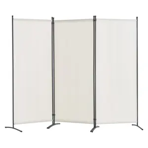 VEVOR Room Divider, 3 Panel Room Dividers and Folding Privacy Screens , Fabric Partition Room Dividers for Office, Bedroom, Dining Room, Study, Freestanding, White