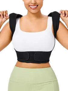 Adjustable Back Brace Strap, Dual Y Straps for Posture Correction, Wide Shoulder Support, Non-Irritating Design, Chest Cushion Included, Adjustable Spine Alignment, Back Posture Belt