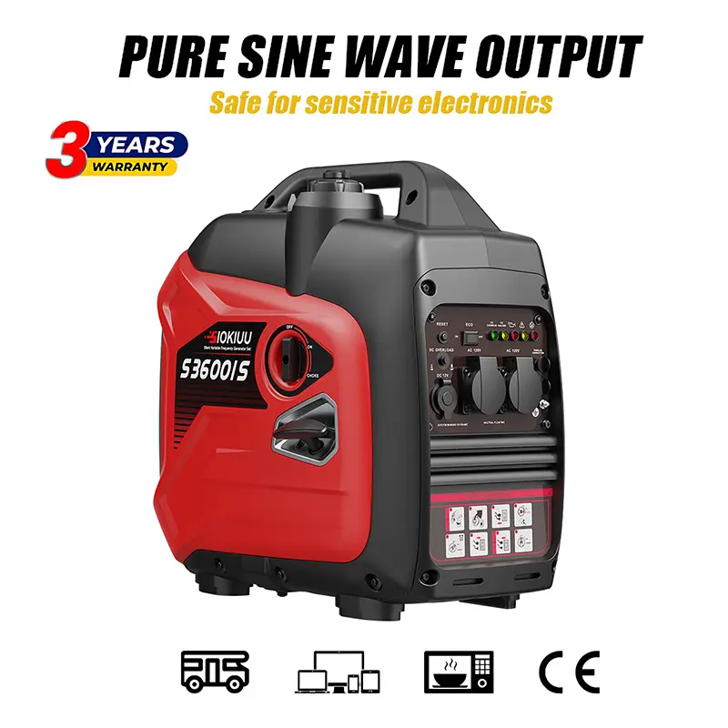 Portable Inverter Home Backup Generator - 3600W Gas-Powered, 143cc Engine, 47lbs Lightweight, EPA Compliant, CO Shield, Quiet Eco Mode for Emergency Power, Camping