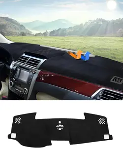 KUST Dashboard Cover Mat for 2007-2017 2018-2022 2023 2024 Toyota Camry Accessories Dash Cover Flannel Dash Mat Sunshade Glare UV Rays Protector (Without HUD)