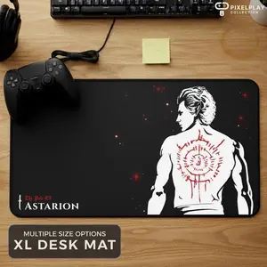 Astarion Mousepad, Baldurs Gate 3 Astarion Desk Mat, Gaming Mouse Pad Large, Dungeons and Dragons TCG Playmat, BG3 Keyboard Mat, MTG Deskmat