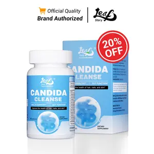 LeafStory Candida Balance For Women & Men, Oregano & Caprylic Acid Gut Health, Herbal Supplement Digestive & Intestinal Health Support, Flora Balance For Gut Health, 60 Capsules-S1