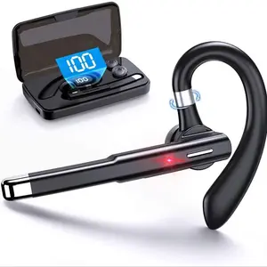 Yyk520 Wireless Bluetooth-compatible 5.3 Over-Ear Headphones, Enc Noise Cancelling, Single Ear Driving Business Headset, Waterproof USB PD Charger