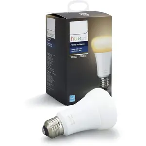 - Hue White Ambiance A19 Wi-Fi Smart LED Bulb - California Residents - White (Hue Hub Required)