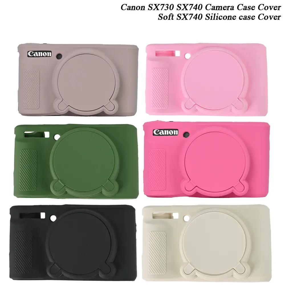 High Quality Durable Soft Silicone Camera Case, Protective Rubber Material Accessory For Canon PowerShot SX730, SX740, SX740HS