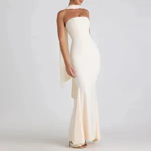 Mia Muse Elegant Maxi Dress – Sleeveless Strapless Formal Evening Dress