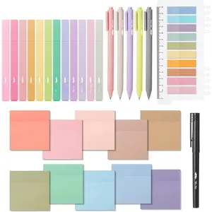 - Aesthetic Book Annotation Kit, 38 count, Aesthetic Highlighters and Gel s, Transparent Sticky Notes, Transparent Sticky Tabs for Books, No Bleed Highlighters for  Pages No Bleed