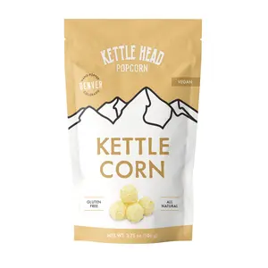 Kettle Head Popcorn Kettle Corn – Vegan Gourmet Popcorn Snack, Hand Popped, Gluten Free, 3.75 oz
