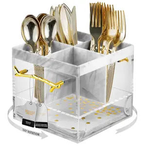 ✨ Elegant Rotating Utensil Holder – Organize & Impress at Every Event! 🥂