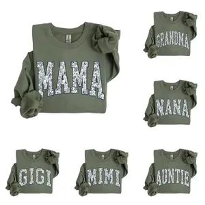 Custom Floral Mama Sweatshirt | Personalized Grandparent Gift | Floral Grandma, Mama, Nana, Auntie, Mimi, Gigi, Mamaw, Gammie Sweatshirt - AG