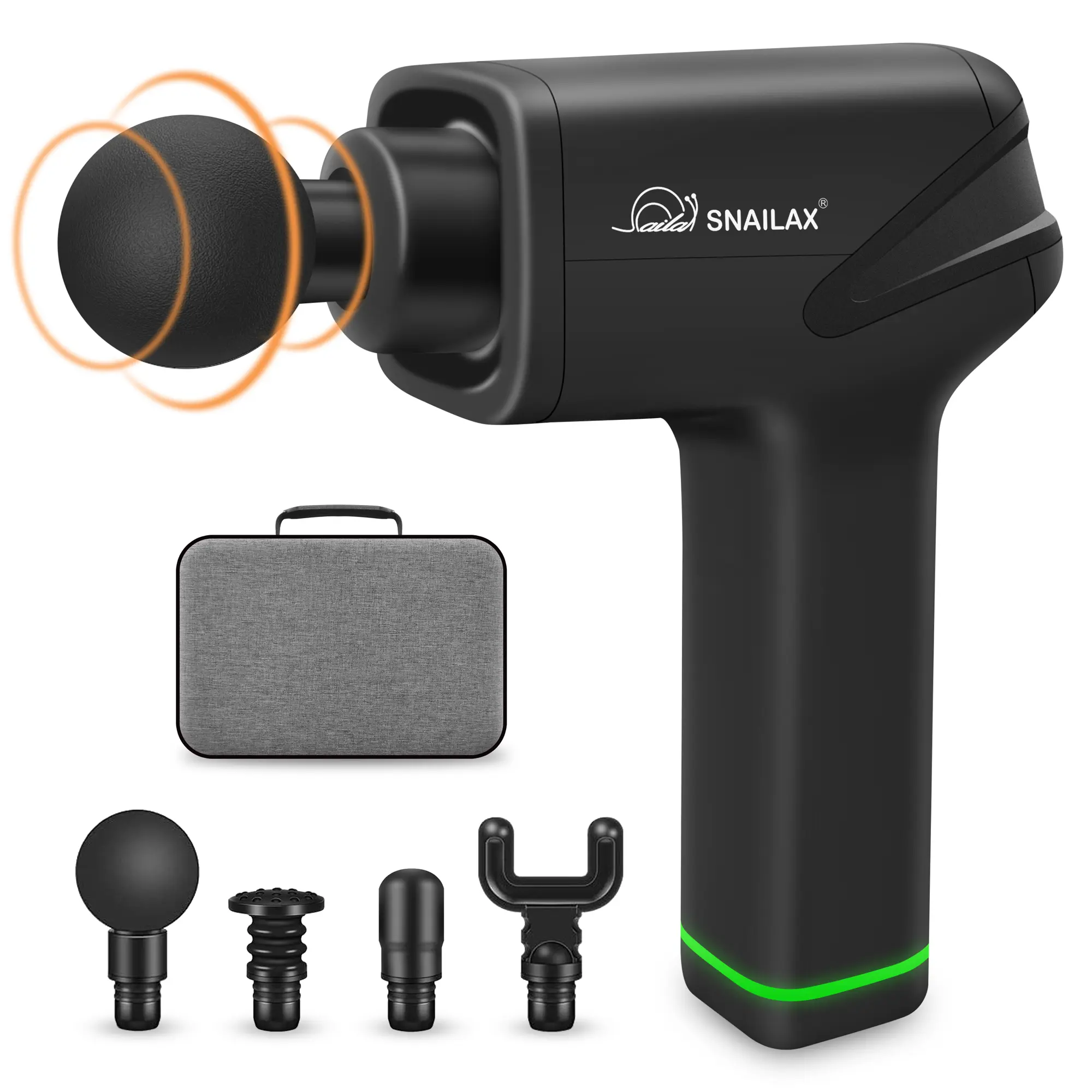 Snailax Handheld Massager for Shoulder Pain Relief with 10 Silicone Heads & LCD Display, Quiet 20-Speed Neck Shoulder Relaxer, USB-C Fastcharging, Massage Gun, Battery Powered, Usb Port, Selfcare, Adulting Gifts, Neck/Back, Vibratory Massager, Neck Pain R