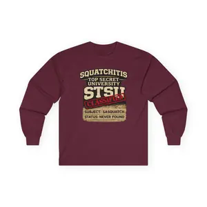 Squatchitis Top Secret University long sleeve tee | Classified STSU
