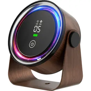 Wall-Mounted 5000 mAh Fan for Multi-Scenario Use Rechargeable USB Desk Fan ,5 Speeds, 360° Rotation, Wall Mounted Design Small Portable Table Fan with LED Display, Quiet Personal Desktop Cooling Fans for Home Office Quiet Table Fan with Turbo Airflow