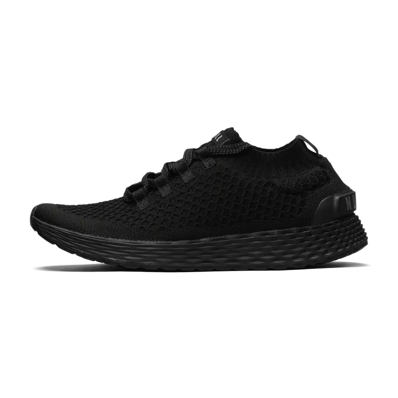 NOBULL Men's Allday Knit Shoe in Triple Black - Everyday Walking Sneaker, Comfortable Slip-On Shoe, Casual Trainer