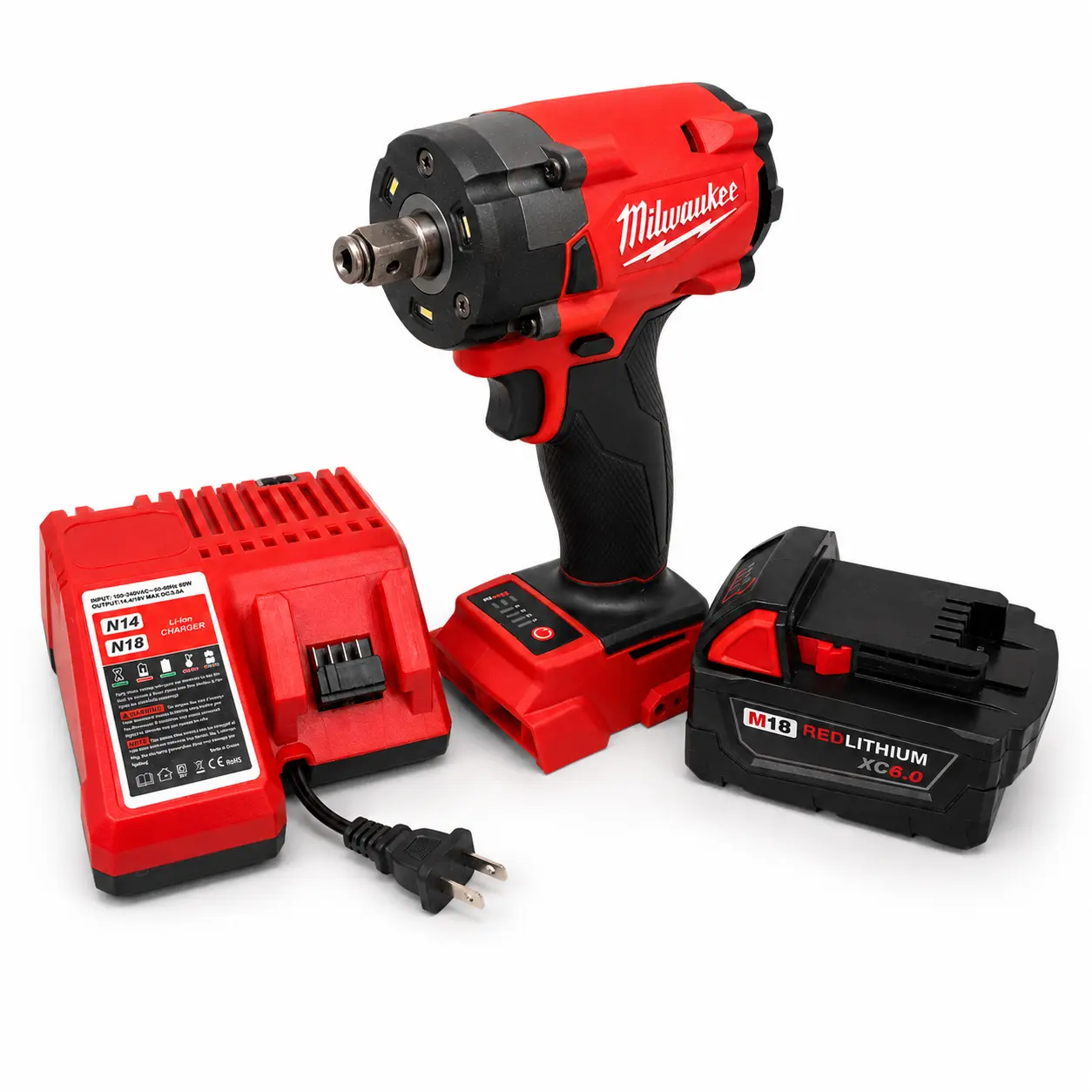 Milwaukee FIW212 Brushless Cordless Impact Wrench Kit, 500Nm Torque, Multi-Scene Hand Tool for Tools & Hardware Applications