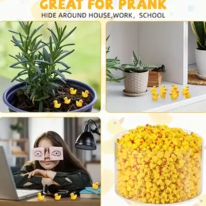 50/100pcs Mini Duck Statues Resin Home Decor, Birthday Gift for Girls, Affordable Party Favors, Fairy Garden Accessories, Outdoor Decoration