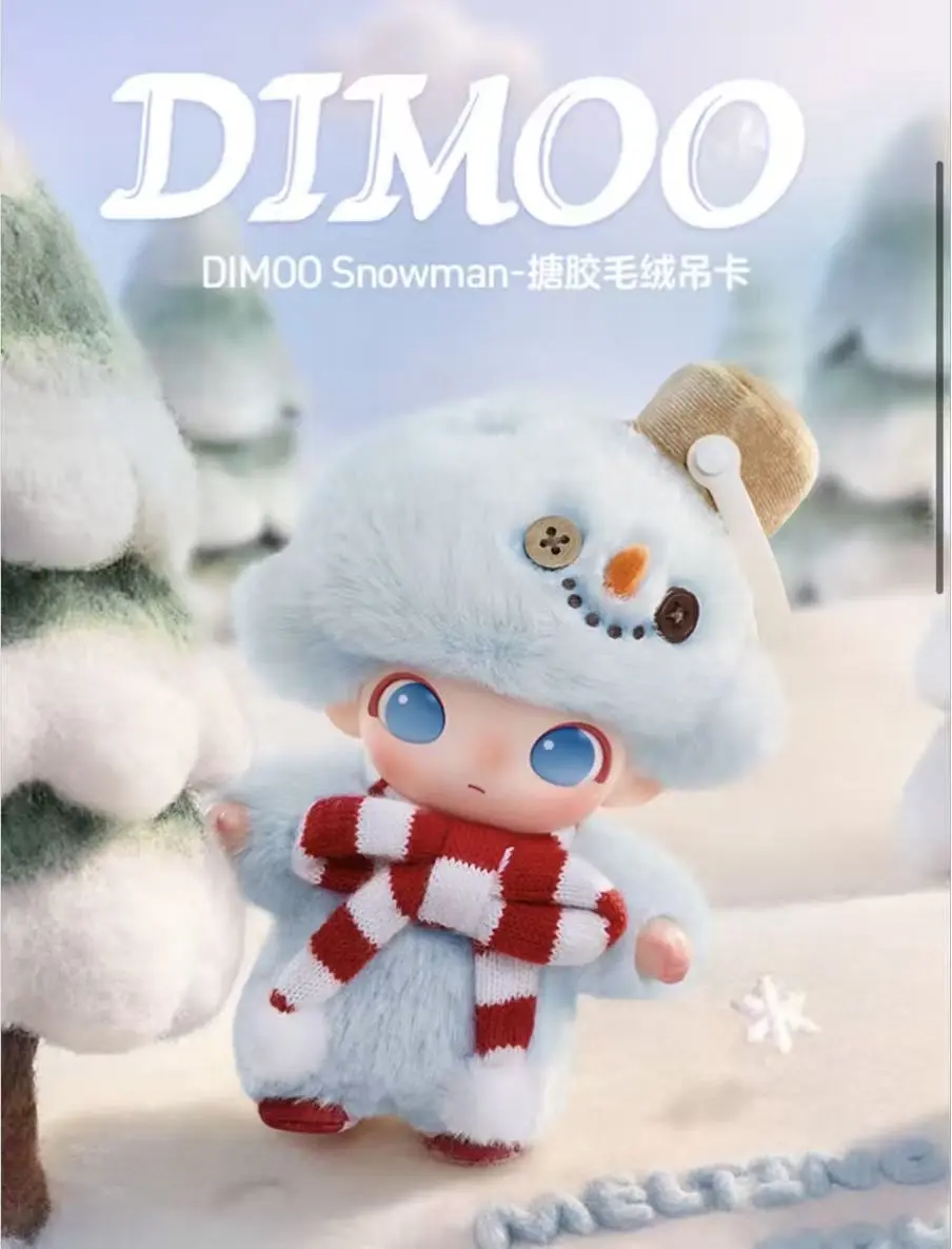 (DAREN3077)Dimoo Snowman Vinyl Plush Blister Pack