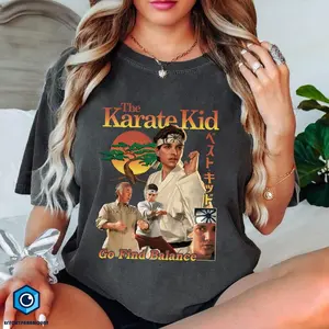 Karate Kid Go Find Balance Vintage T-shirt, Retro 90s Ralph Macchio Shirt, Unisex Graphic T-shirt, Gift for Fans