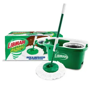 Libman Tornado Spin Mop and Bucket System | All-in-One Floor Cleaning Kit with Advanced Microfiber Head