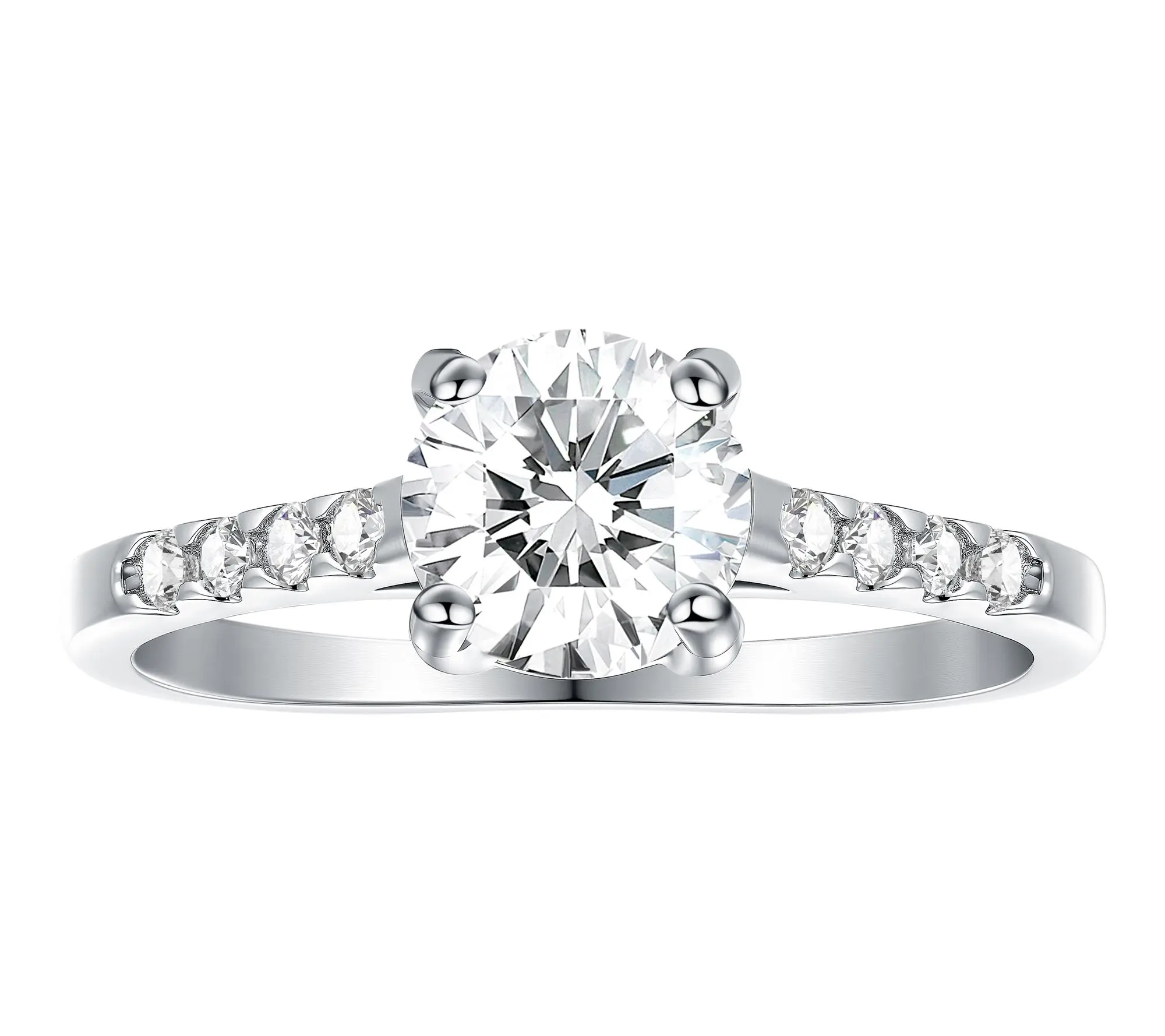 Steely by Diamonique Round Cut Solitaire Ring Steely by Diamonique Round Cut Solitaire Ring